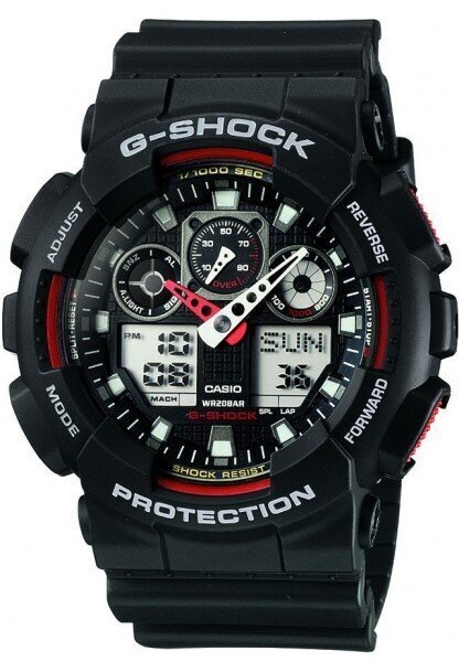 Vīriešu rokas pulkstenis Casio G-Shock GA-100-1A4ER 891168192 cena un informācija | Vīriešu pulksteņi | 220.lv