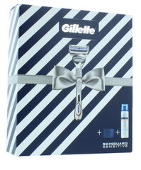 Komplekts Gillette vīriešiem: skuveklis + skūšanās gels 200 ml + futlāris cena un informācija | Kosmētika un skūšanās līdzekļi | 220.lv