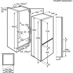 Electrolux LNS9TE19S iebūvējams ledusskapis ar saldētavu, 188.40 cm NoFrost cena un informācija | Ledusskapji | 220.lv