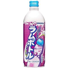 Japāņu dzēriens Sangaria Grape Ramune Soda, 500 ml cena un informācija | Atsvaidzinoši dzērieni | 220.lv