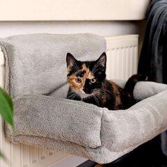 Лежак для кошек, на радиатор, серый цена и информация | Лежаки, домики | 220.lv