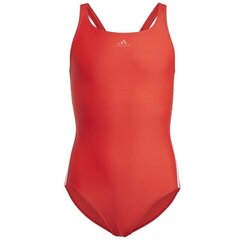 Peldkostīms meitenēm Adidas Athly V 3 Stripes Swimsuit Jr GQ1143, sarkans cena un informācija | Meiteņu peldkostīmi | 220.lv