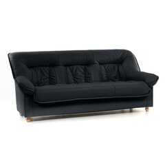 Dīvānu komplekts Spencer 3+2, , must 0101, jalad - kask cena un informācija | Dīvānu komplekti | 220.lv