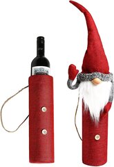 Pudeles dekorācija "Ziemassvētku vecītis", sarkans cena un informācija | Ziemassvētku dekorācijas | 220.lv