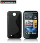 Forcell Back Case S-Line HTC Desire 300 gumijas /plastikāta telefona apvalks Melns