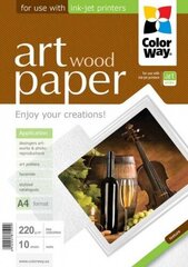 Dizaina papīrs ColorWay Wood, A4, 220 g, matēts (10) 0710-602 cena un informācija | Burtnīcas un papīra preces | 220.lv
