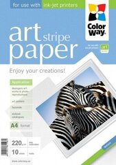 Dizaina papīrs ColorWay Lines, A4, 220 g, matēts (10) 0710-600 cena un informācija | Burtnīcas un papīra preces | 220.lv