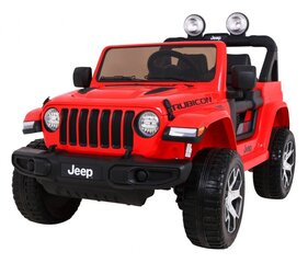 Elektromobilis Jeep Wrangler Rubicon sarkans cena un informācija | Elektromobīļi bērniem | 220.lv