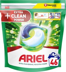 Ariel All-in-1 PODs +Extra Clean Power Mazgāšanas Kapsulas, 46 Mazgāšanas Reizēm cena un informācija | Mazgāšanas līdzekļi | 220.lv