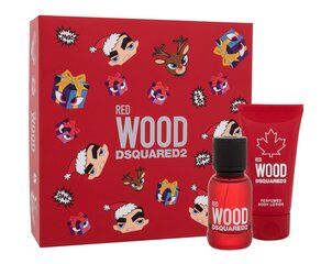 Komplekts sievietēm Dsquared2 Red Wood: tualetes ūdens EDT, 30 ml + ķermeņa losjons, 50 ml cena un informācija | Sieviešu smaržas | 220.lv
