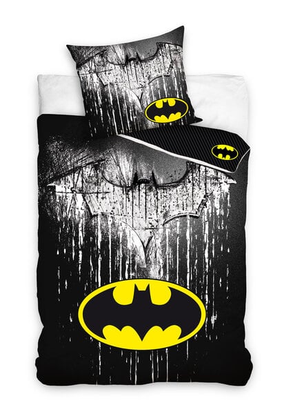 Bērnu gultas veļas komplekts Batman 140x200, 2 daļas cena un informācija | Bērnu gultas veļa | 220.lv