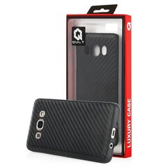 Qult Luxury Carbon Back Case Aizmugurējais Silikona Apvalks Priekš LG K420 K10 Melns cena un informācija | Telefonu vāciņi, maciņi | 220.lv