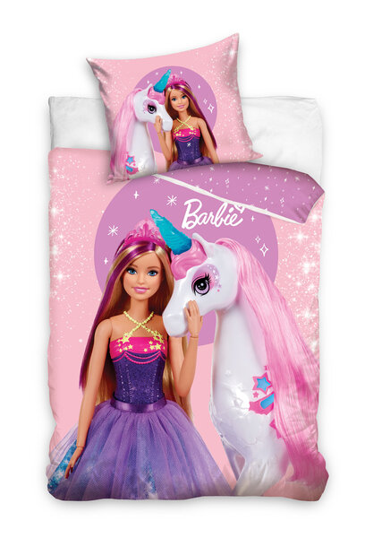 Bērnu gultas veļas komplekts Barbie 140x200, 2 daļas
