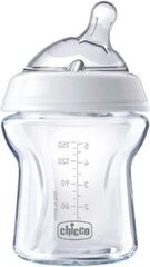 Stikla pudelīte Chicco Natural Feeling 150 ml 0+ mēn. cena un informācija | Bērnu pudelītes un to aksesuāri | 220.lv