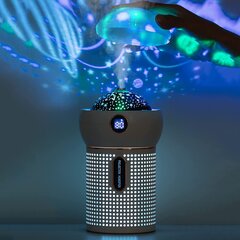 Uzlādējams ultraskaņas smaržu difuzors - zvaigžņu projektors ar nakts gaismu, Vonivi 630 ml, balts cena un informācija | Gaisa mitrinātāji, attīrītāji, difuzori | 220.lv