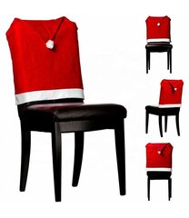 Dekorācija krēsliem - Ziemassvētku cepure, 6gab cena un informācija | Ziemassvētku dekorācijas | 220.lv