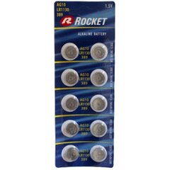 Rocket Alkaline elementi LR54 189 LR1130 AG10, 10 gab. cena un informācija | Baterijas | 220.lv
