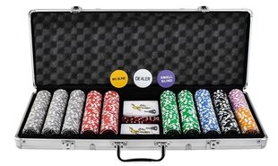 Texas Strong 500 žetonu pokera komplekts + alumīnija koferis cena un informācija | Azartspēles, pokers | 220.lv