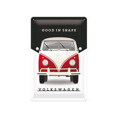 Metāla plāksne 20 x 30 cm, VW Good in shape cena un informācija | Interjera priekšmeti | 220.lv