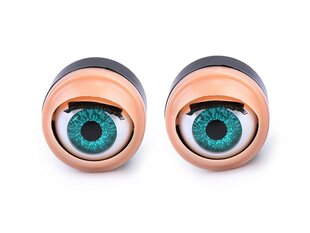 Kustīgas acis rotaļlietām, 17 mm, zaļas cena un informācija | Kniepadatas, adatiņas, drošības adatas | 220.lv