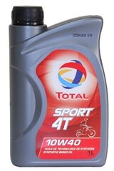 Total HI-PERF Sport 4T 10W/40 daļēji sintētiskā motoreļļa, 1 L cena un informācija | Motoreļļas | 220.lv