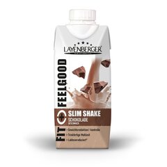 Layenberger Fit + Feelgood Slim Shake - Kokteilis gatavs lietošanai - Šokolāde 330ml x 8 gab. cena un informācija | Uztura bagātinātāji tievēšanai | 220.lv