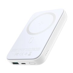 Joyroom power bank 10000mAh 20W Power Delivery Quick Charge magnetyczna wireless Qi charger 15W for iPhone MagSafe compatible white (JR-W020 white) cena un informācija | Lādētāji-akumulatori (Power bank) | 220.lv