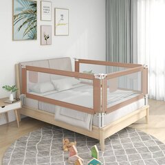 Aizsargbarjera bērnu gultai vidaXL, taupe, 90x25cm cena un informācija | Bērnu drošības preces | 220.lv