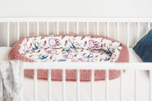 Zīdaiņu ligzda / kokons sensillo retro, rozā. 70x30 cm cena un informācija | Spilveni, guļammaisi, konverti jaundzimušajiem | 220.lv