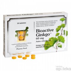 BioActive Ginkgo 60mg tab. N30 cena un informācija | Vitamīni, preparāti, uztura bagātinātāji imunitātei | 220.lv