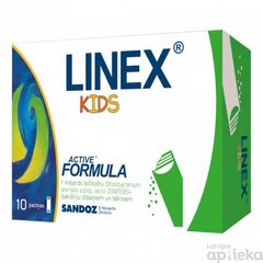 Linex Kids pulv. p/susp. N10 cena un informācija | Vitamīni, preparāti, uztura bagātinātāji imunitātei | 220.lv