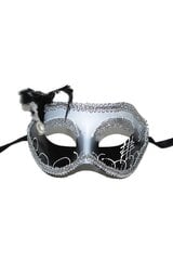 Venēcijas karnevāla maska ar spalvām cena un informācija | Karnevāla kostīmi, maskas un parūkas | 220.lv