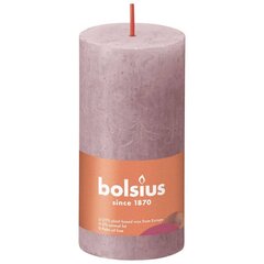 Bolsius cilindriskas sveces Shine, 8 gab., 100x50 mm, pelnu rozā cena un informācija | Sveces un svečturi | 220.lv