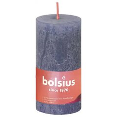 Bolsius cilindriskas sveces Shine, 8 gab., 100x50 mm, krēslas zilas cena un informācija | Sveces un svečturi | 220.lv