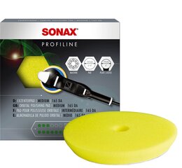 SONAX Polishing Sponge yellow Dual Action Finish Pad, Mīksta Dzeltenā pulēšanas ripa, 165mm cena un informācija | Tīrīšanai, salvetes | 220.lv