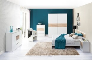 Guļamistabas komplekts Wenecja, balts/ozols cena un informācija | Komplekti guļamistabai | 220.lv