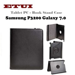 Etui planšetdatora maciņš ar rotējošu statīvu piemērots Samsung P3200 Galaxy 7.0, Melns cena un informācija | Somas, maciņi | 220.lv