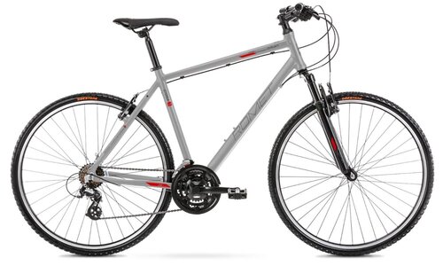 Hibrīda velosipēds Romet Orkan M 28" 2022, pelēks/sarkans cena un informācija | Velosipēdi | 220.lv