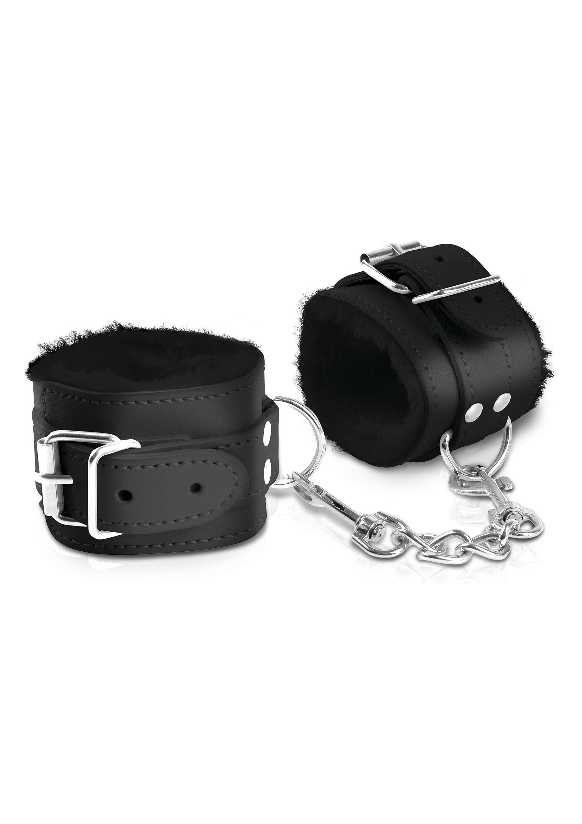 Наручники металлические Pipedream Furry Cuffs с мехом, черные PD3804-23/380423 - PipeDream - Наручники - Купить