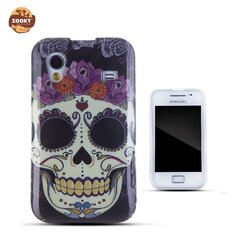 Zooky Gumijots telefona apvalks ar Skulls Art Dizainu Samsung S5830 Galaxy Ace cena un informācija | Maciņi, somiņas | 220.lv
