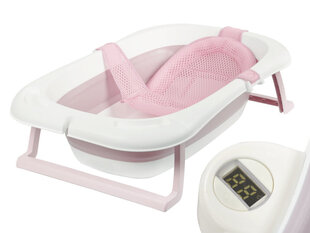 Salokāma mazuļa vanna ar termometru un spilvenu cena un informācija | Mazuļa mazgāšana | 220.lv