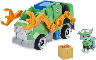 Paw Patrol The Movie - Rocky Deluxe Vehicle - atkritumu mašīna Rocky deluxe cena un informācija | Rotaļlietas zēniem | 220.lv