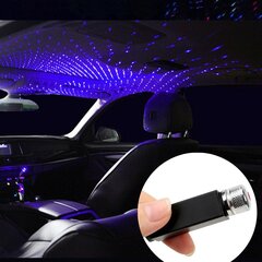Zvaigžņu projektors mašīnai USB LED zilā krāsā dekoratīvā gaisma cena un informācija | Automašīnu spoguļi, restes, lukturi | 220.lv