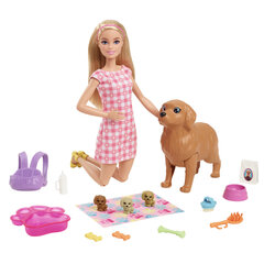 Lelle Barbie ar jaundzimušajiem kucēniem, HCK75 cena un informācija | Rotaļlietas meitenēm | 220.lv