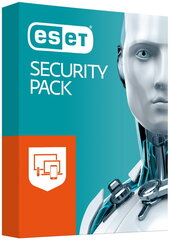 ESET Security Pack BOX 3 - darbvirsma + 3 - viedtālrunis - licence uz gadu cena un informācija | Antivīrusa programmatūras | 220.lv