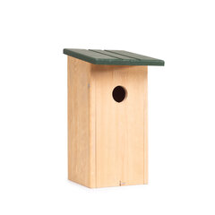 Putnu būrītis strazdiem, 23,5 x 20 x 37,5 cm, ar tumši zaļu jumtu cena un informācija | Putnu būri un barotavas | 220.lv