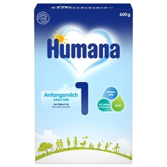 Humana 1, 600 g cena un informācija | Piena maisījumi (0-6 mēn.) | 220.lv