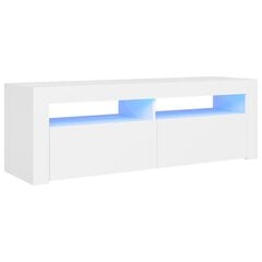 vidaXL TV galdiņš ar LED lampiņām, 120x35x40 cm, balts cena un informācija | TV galdiņi | 220.lv