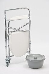 Salokāms tualetes krēsls ar riteņiem cena un informācija | Medicīniskā aprūpe | 220.lv