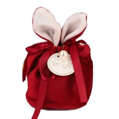 Samta dāvanu maisiņš Zaķa ausis, tumši sarkans cena un informācija | Dāvanu saiņošanas materiāli | 220.lv